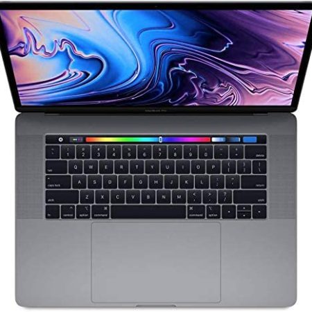 Apple MacBook Pro 15-inch w/ Touch Bar (Mid 2019), Retina Display, 6-Core Intel Core i7, 512GB PCIe SSD, 16GB RAM, macOS Space Gray