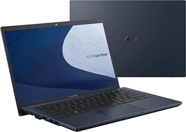 ASUS ExpertBook B1 Business Laptop, 14” FHD, Intel Core i7-1165G7, 512GB SSD, 8GB RAM, Military Grade Durable, AI Noise Cancelling, Webcam Privacy Shield, Win 10 Pro, Star Black.