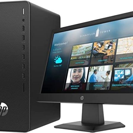 HP 290 G4 Microtower Desktop Computer, Intel i3-10400 Upto 4.3 GHz, 4GB RAM 1TB HDD, DVD-RW, HDMI, VGA, AC Wi-Fi, Bluetooth – Windows 10 Pro ­+ 18.5 Inches Monitor