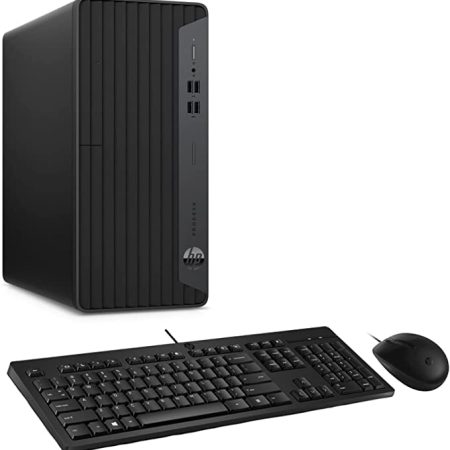 HP ProDesk 400 G7 Microtower Desktop, Intel i7-10700 Upto 4.8 GHz, 4GB RAM 1TB HDD, 4K UHD 630 Graphics, DVD-RW, DisplayPort, HDMI, AC Wi-Fi, Bluetooth – Windows 11 Pro