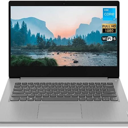 Lenovo IdeaPad 3 Laptop, 14" FHD Screen, Intel i3-1115G4 Processor, 4GB RAM, 256GB SSD, Windows 11 Home, Platinum Grey